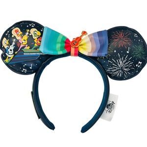 Disney Parks Three Caballeros Loungefly Minnie Ears Headband Removable Bow